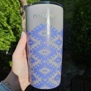 Pendleton 20 Oz Travel Coffee  Tumbler Mug Insulated Dishwasher Safe Gray & Blue
